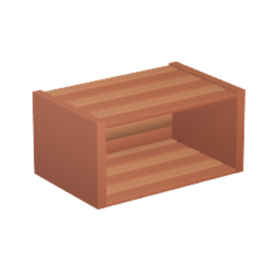 Sideways Slatted Crate