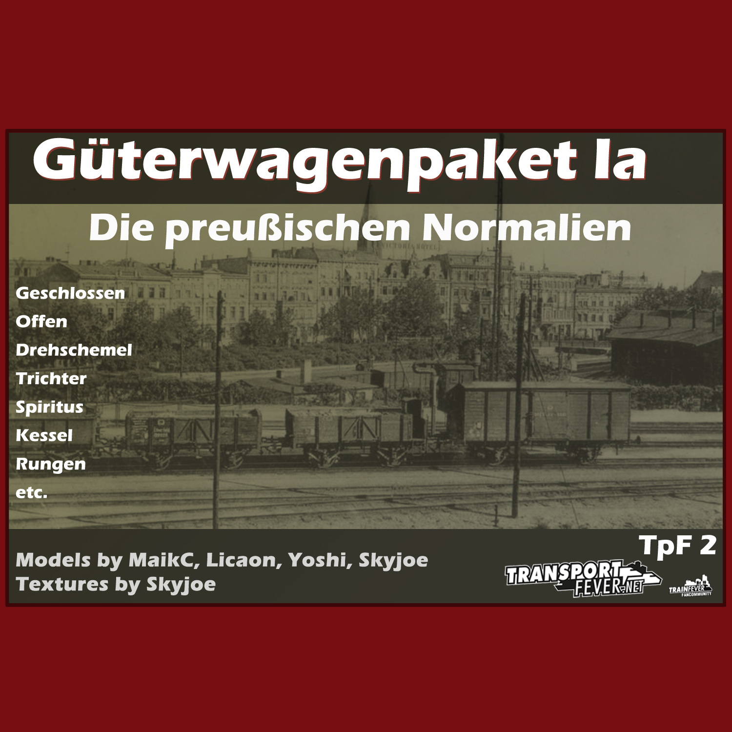 Freight cars package 1a - KPEV, DRG, DB, DR (New Version)
