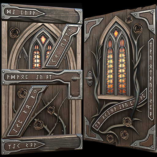 Gothic Veil Wooden Door
