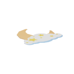 Sleepy Night Rug ( Moon + Stars + Cloud)