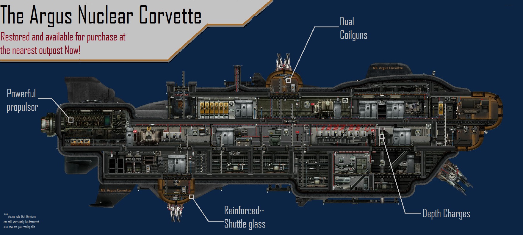 NS. Argus Corvette – Barotrauma Mod
