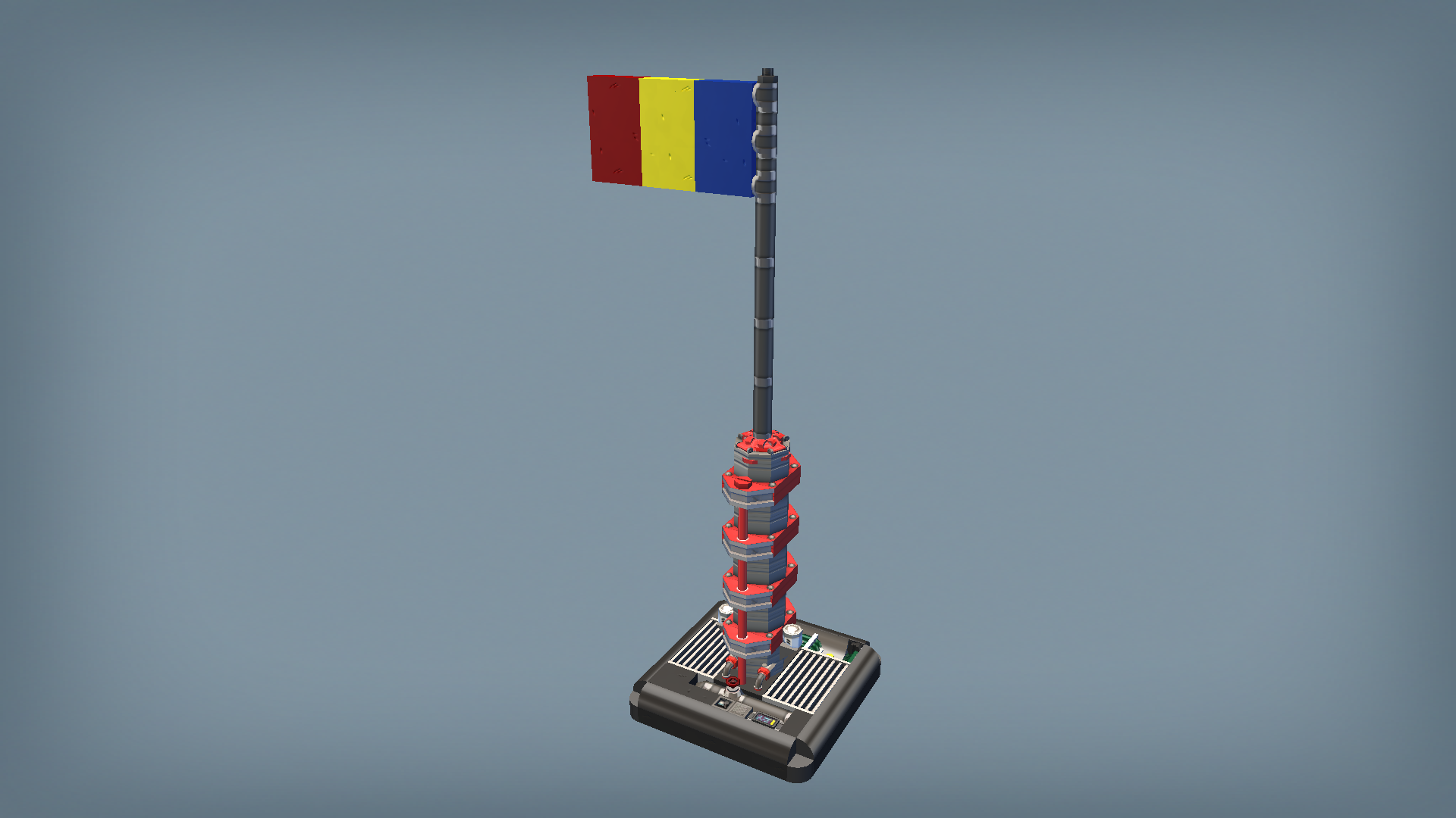 Romanian Waving Flag