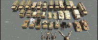 PRACS Vehicles in Desert