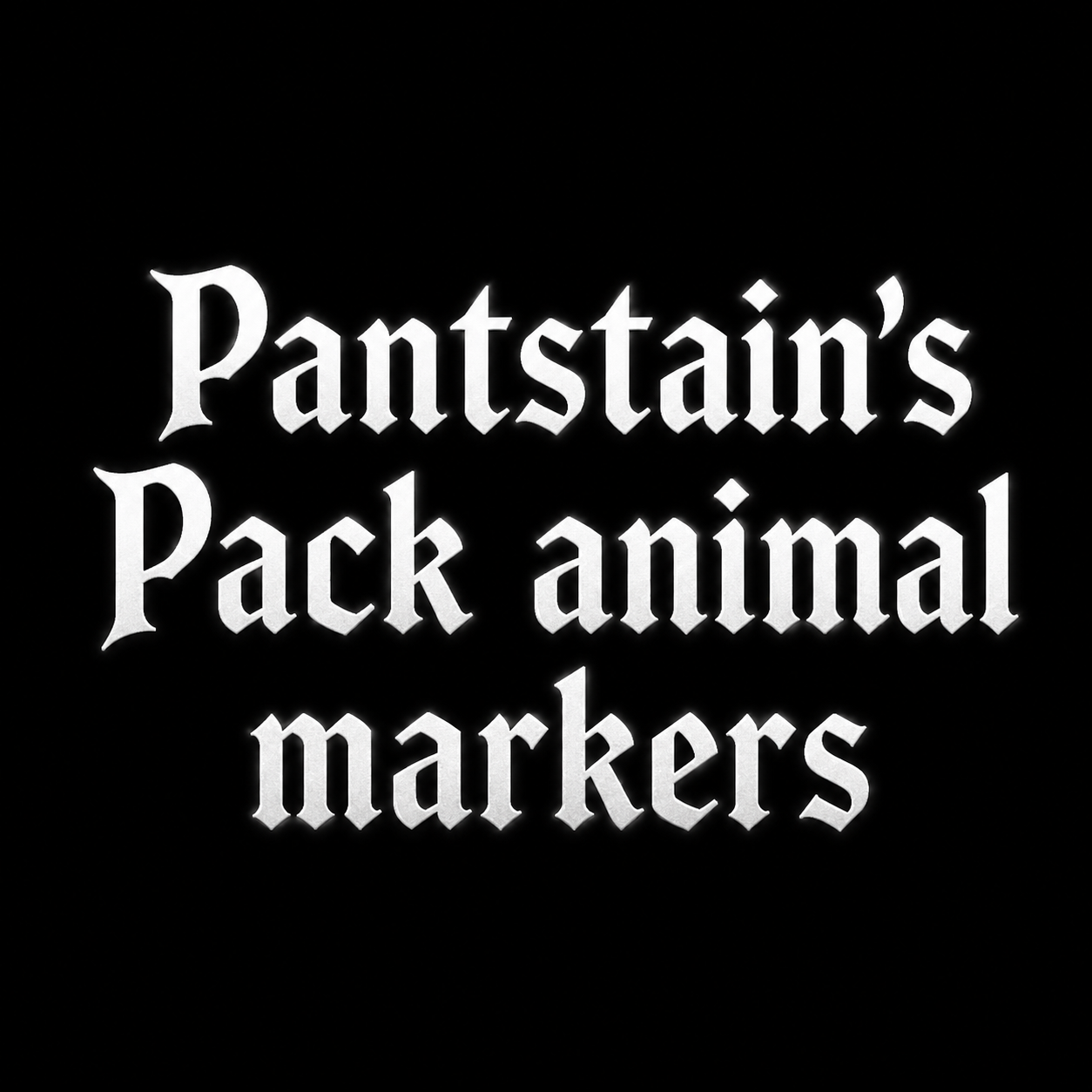 Pantstain's Pack animal markers