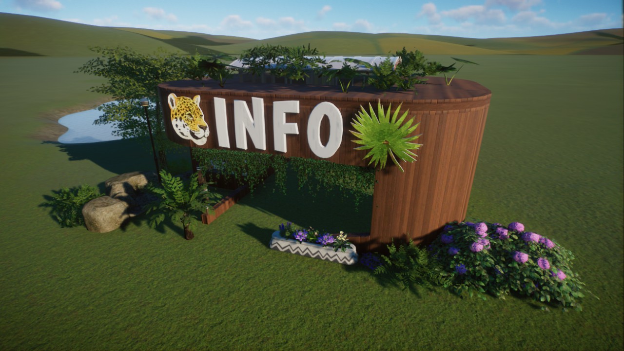 Green Info + Sitting Area