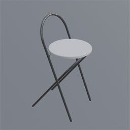 Wall Table Chair White Leather
