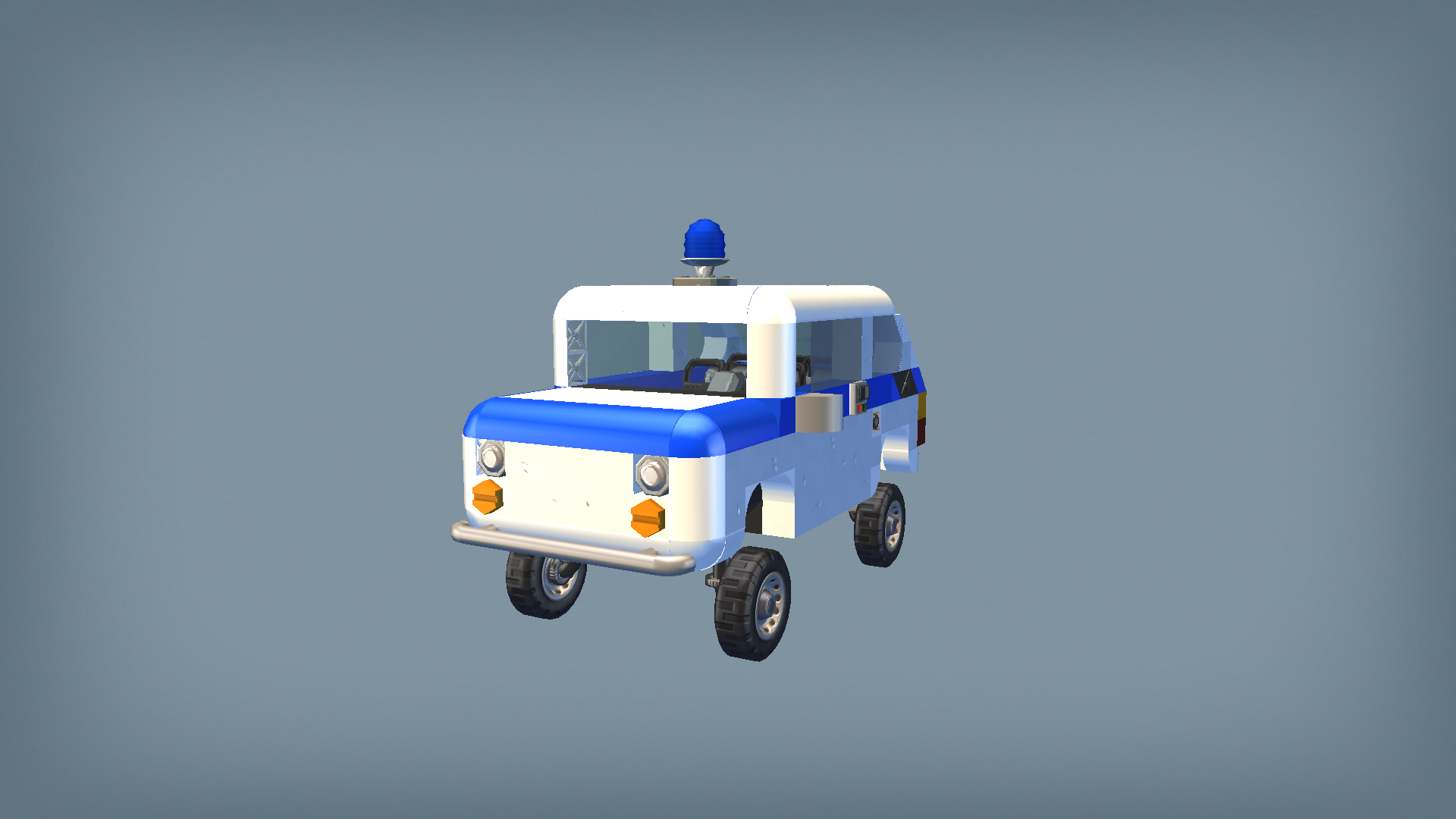 Polski Fiat 126p Milicja odbicie (1)