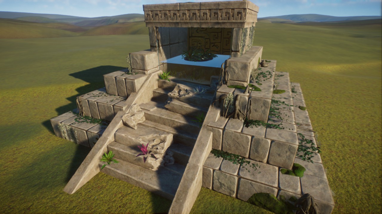 Axolotl Aztec Temple