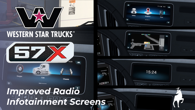 SCS's Western Star 57X - Improved Radio Infotainment Screens