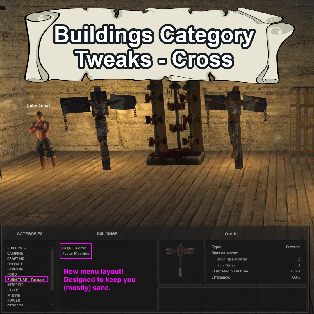 Buildings Category Tweaks - Cross