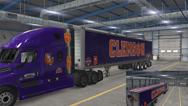 53 ft Clemson trailer skin