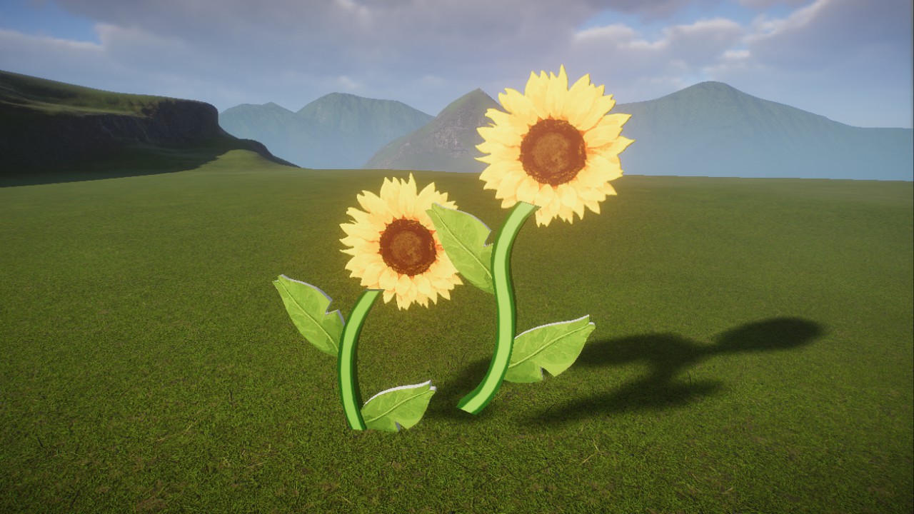 sunflowers lit, Sonnenblumen beleuchtet