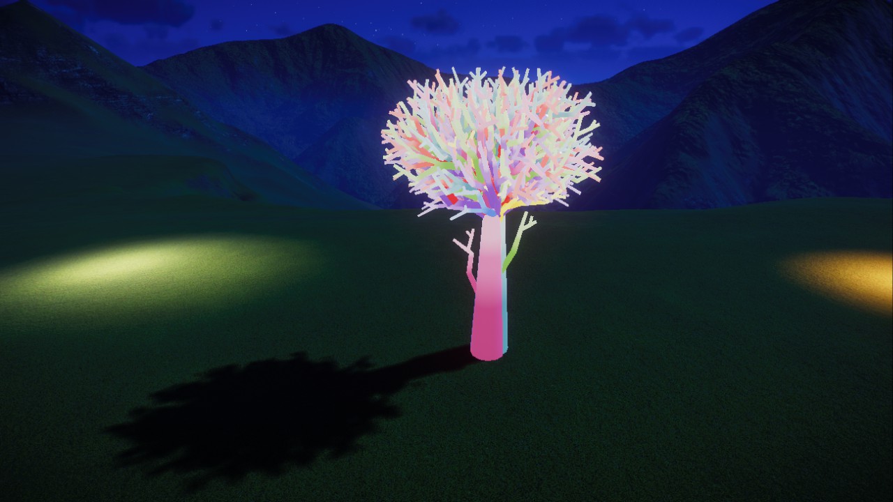 light tree, lamp, rainbow, Lichtbaum Regenbogen