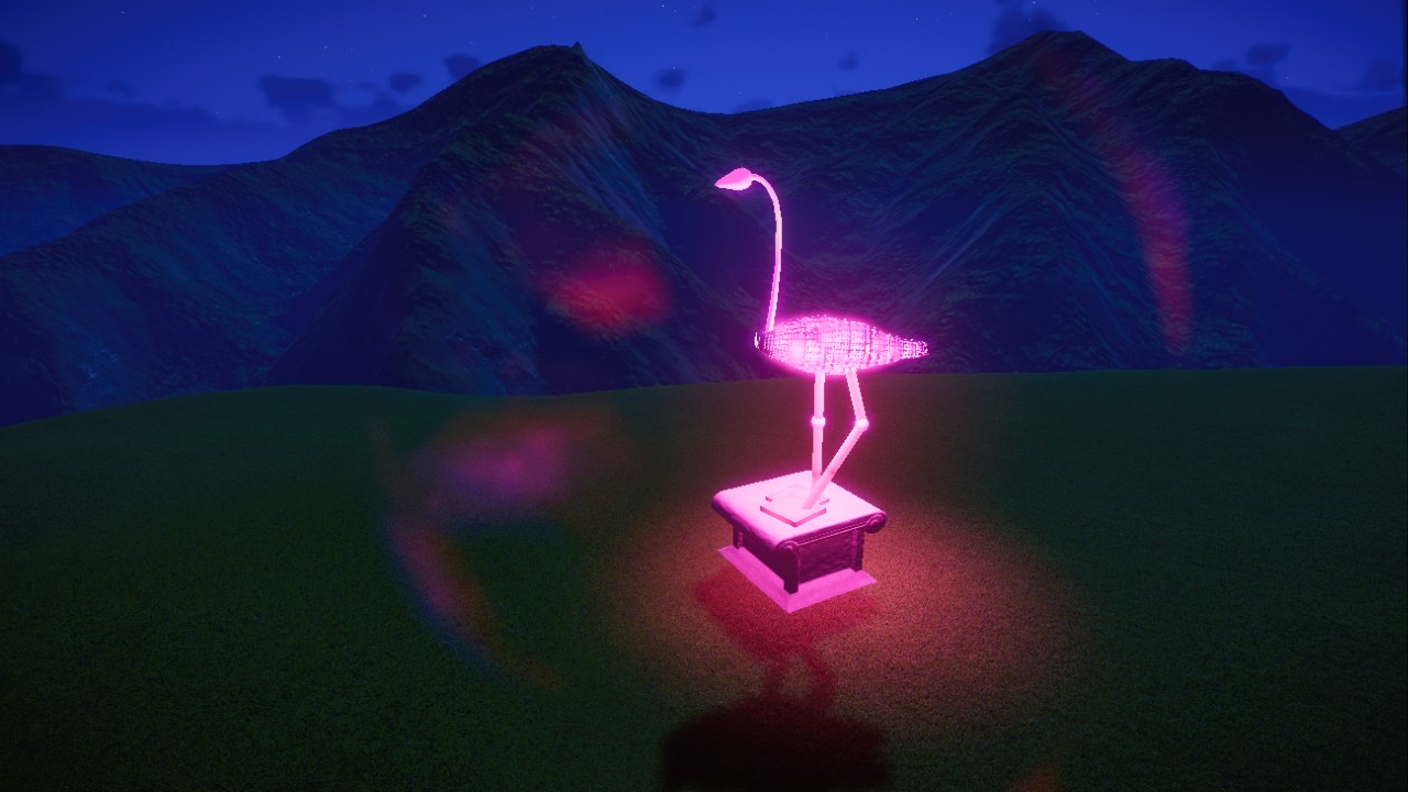 flamingo lit, Flamingo beleuchtet