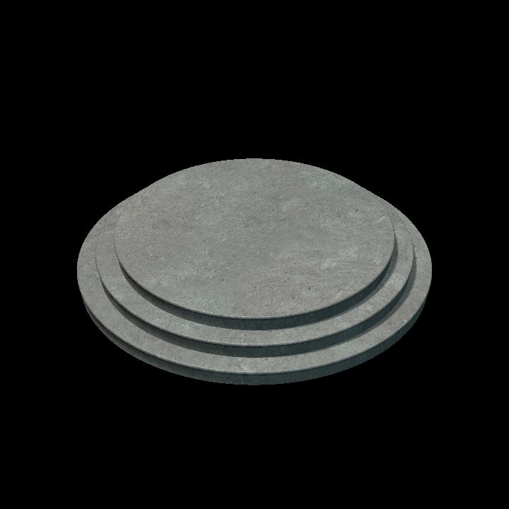 Round platform 3 steps
