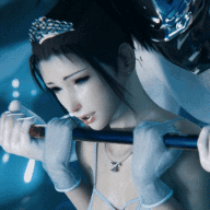 Yuna Night Bride on knees