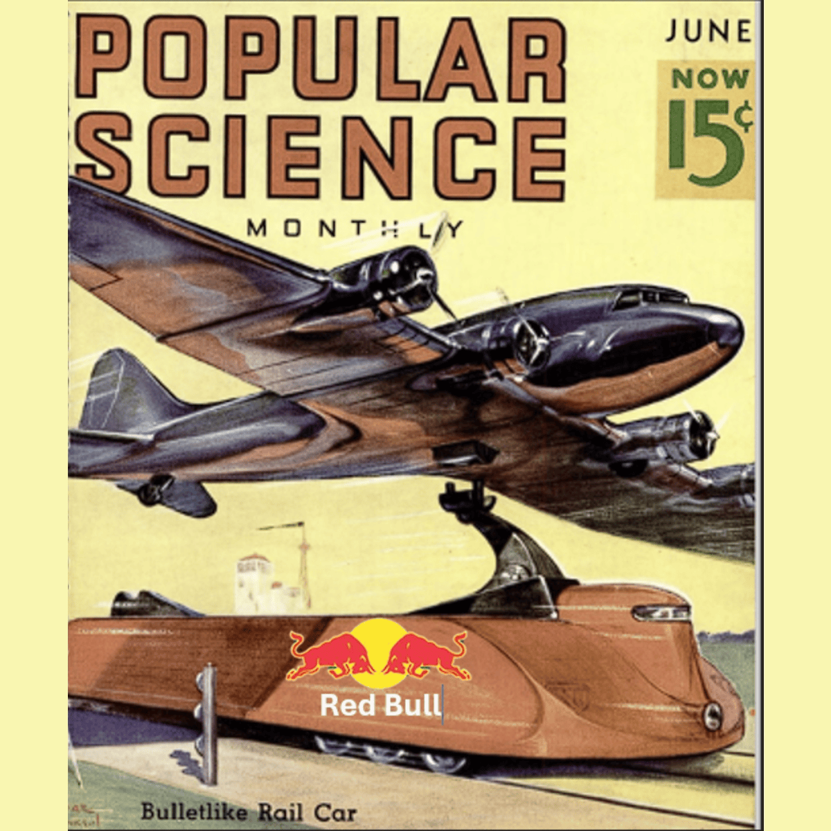 Red Bull rail car launches stunt plane