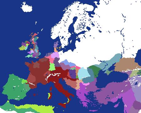 Europe map 456 ad