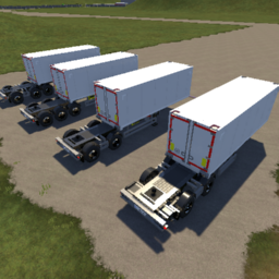 EU Front-B Dry-Freighter Trailer Set