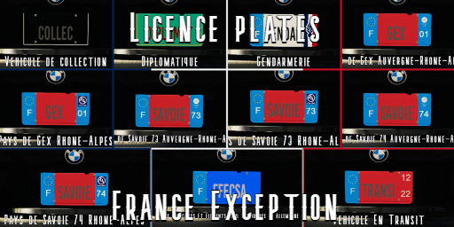 Licence Plates France Exception