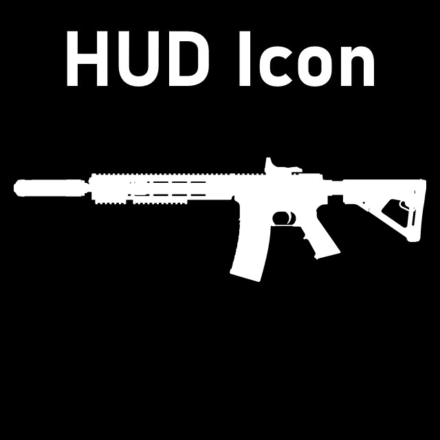 Call of Duty Modern Warfare 2 (2022) - "GOAT" M4 - Tan Build 01 HUD Icon (Silenced SMG)
