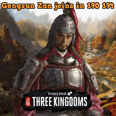 Gongsun Zan joins player's faction in 190 194