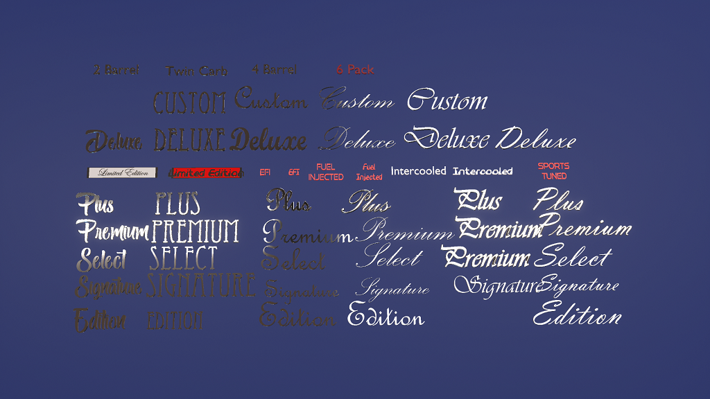 Trim plaques and badges 4.27
