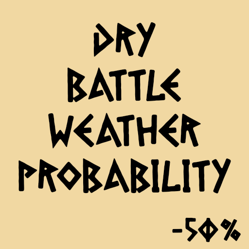 Dry Battle Weather Probability -50%