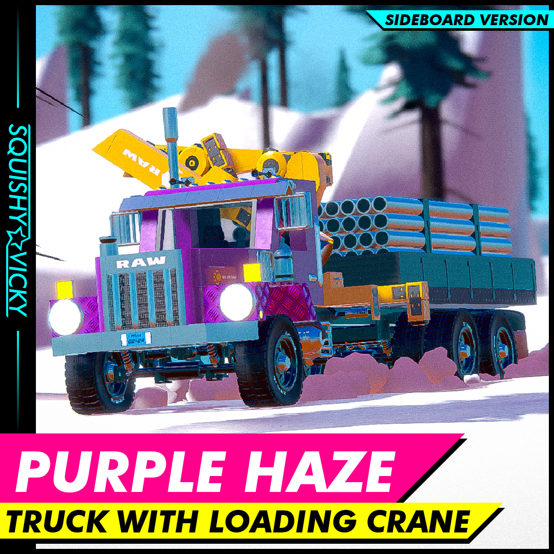 [SQUISHY] Purple Haze - Truck With Loading Crane (Sideboard Version)