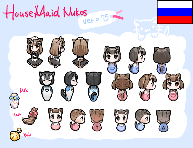 Ru House Maid Nukos mod preview for RimWorld