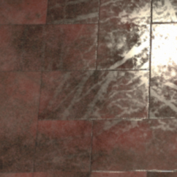 10x10 Red Etowah Marble Herringbone Floor Tile