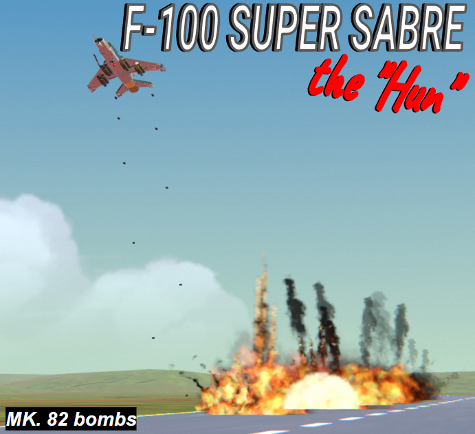 F-100 Super Saber (Vietnam) (mk82 bombs)