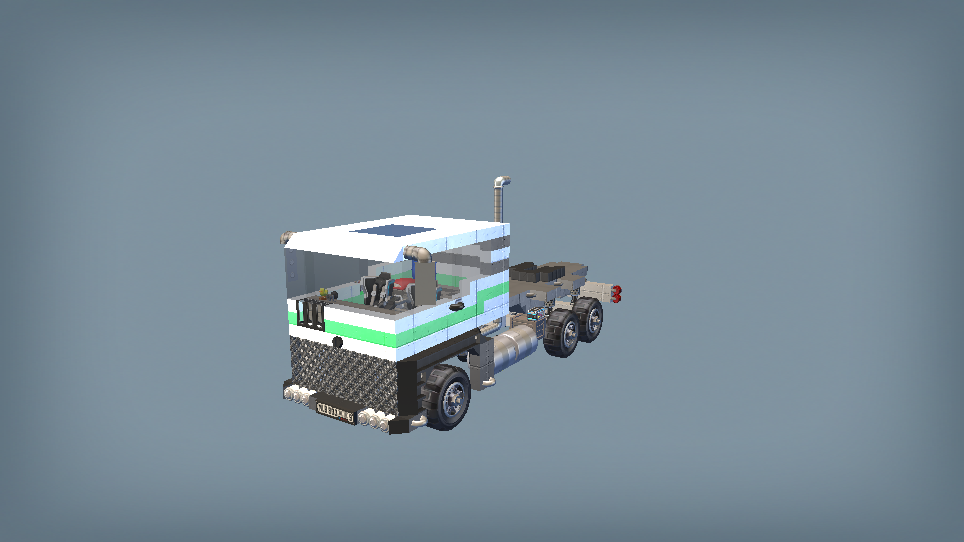 Semi truck low roof