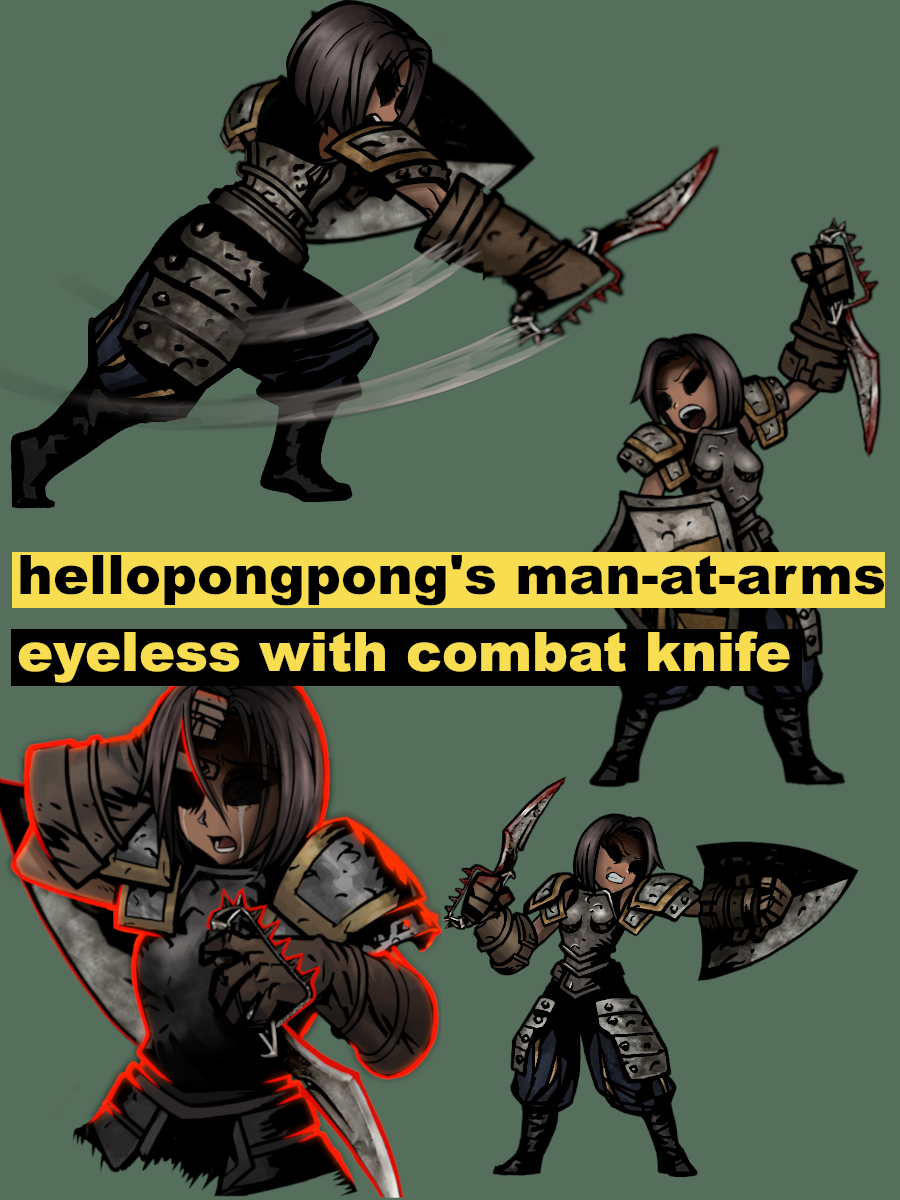 Female Anime Man-at-arms - Eyeless w/ Combat Knife skin
