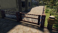 Modern Wood Fence Gate 1m