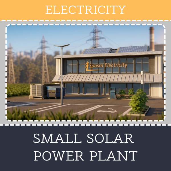 Small solar power plant