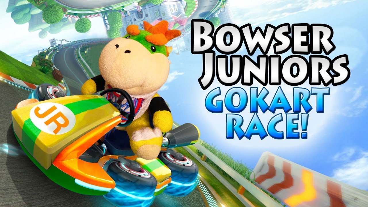 bowser jrs go kart race minigame