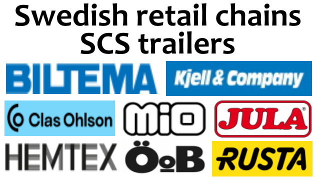 Swedish retail chains skins for SCS trailers
