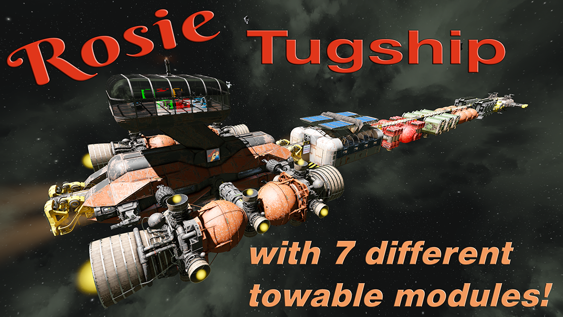 Rosie Tugship with Towed Cargo Modules