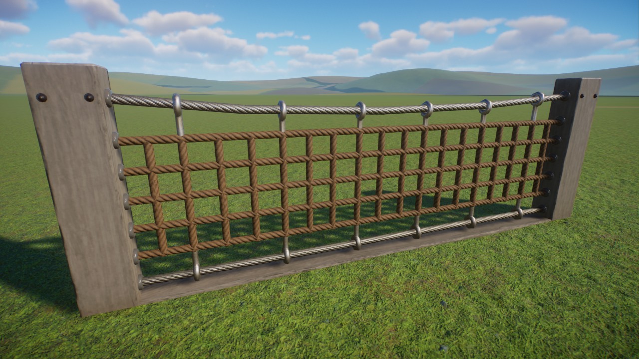 Cable and net fence