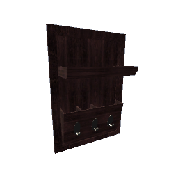 Dark Redwood Key Tree and Wall Organizer