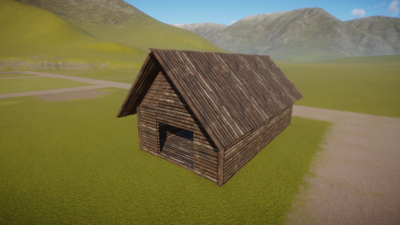 Horizontal log cabin 2x4