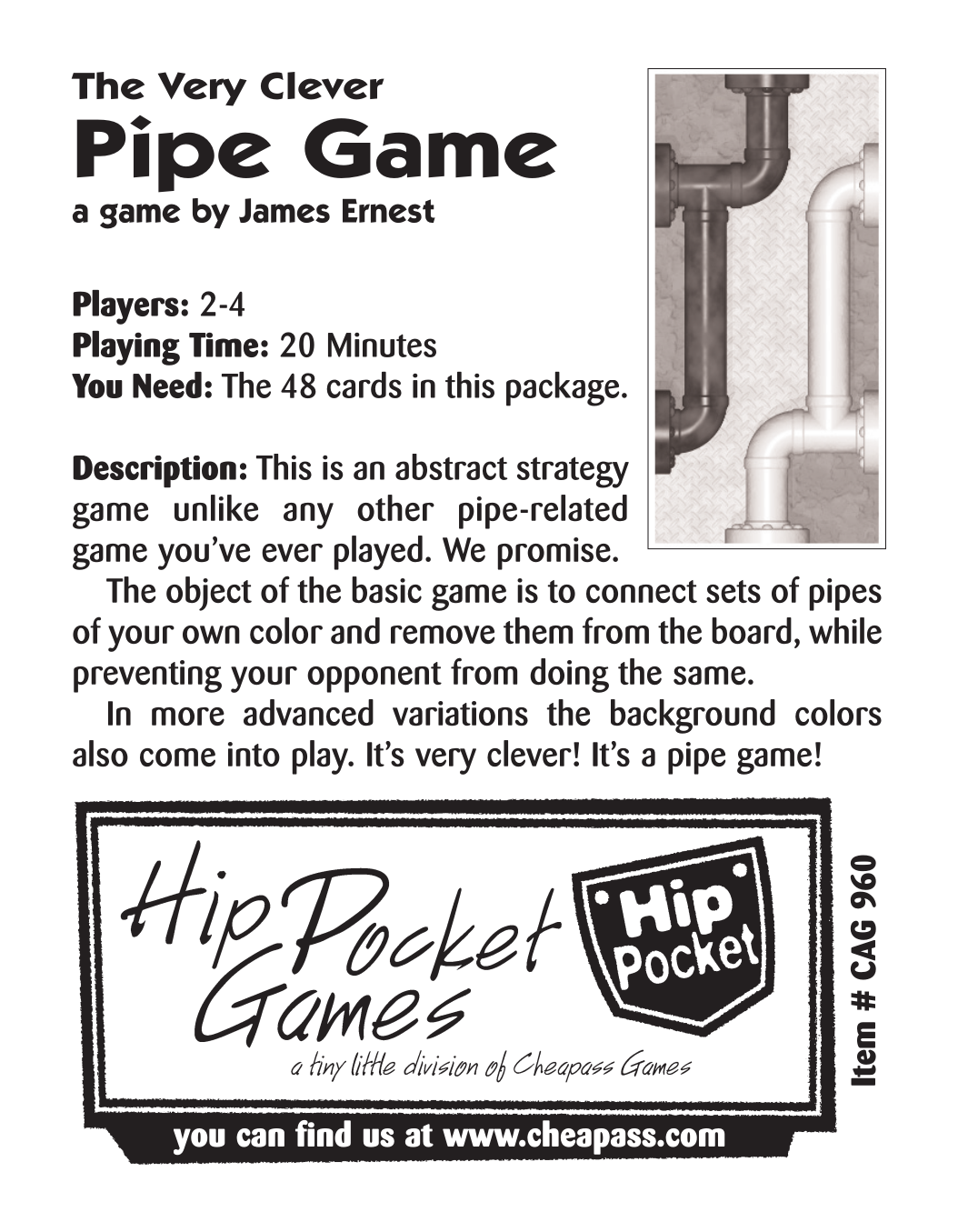 The Very Clever Pipe Game [CAG]