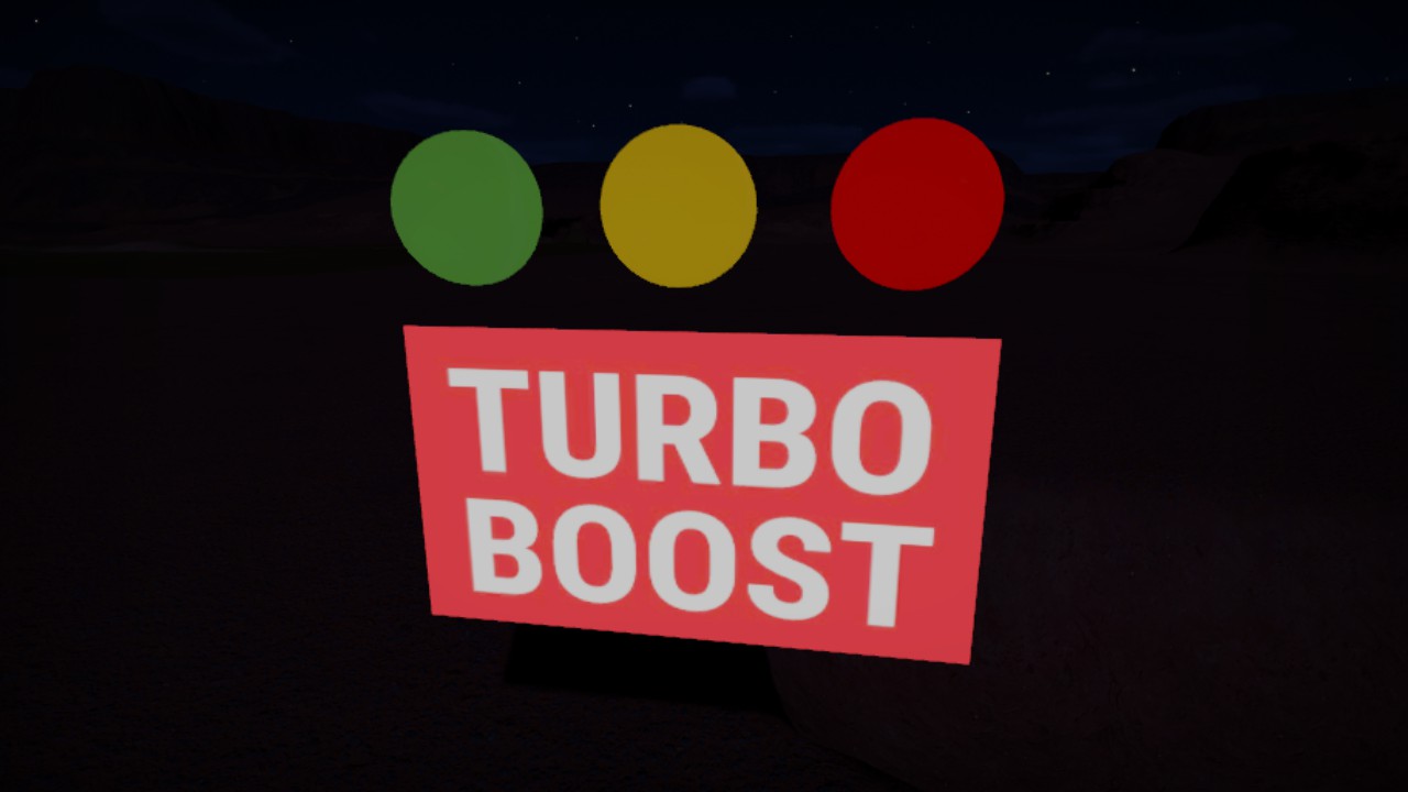 Knight Rider Turbo Boost glowing sign