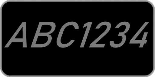 UK RETRO Registration Plate