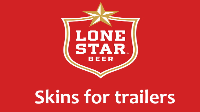 Lone Star beer skins for SCS & Krone trailers