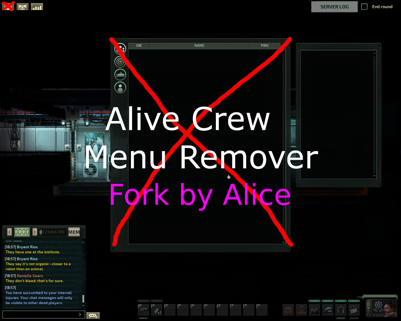 Alive Crew Menu Remover(Fork by Alice) – Barotrauma Mod