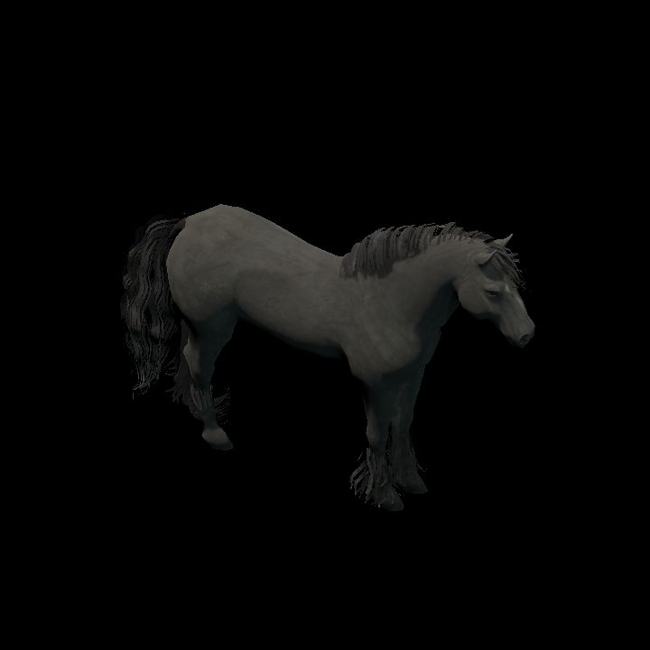 Black Draft Horse (animated)