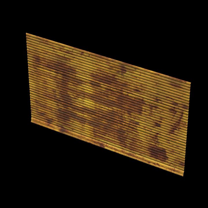 Corrugated wall 3x1 rusty #3