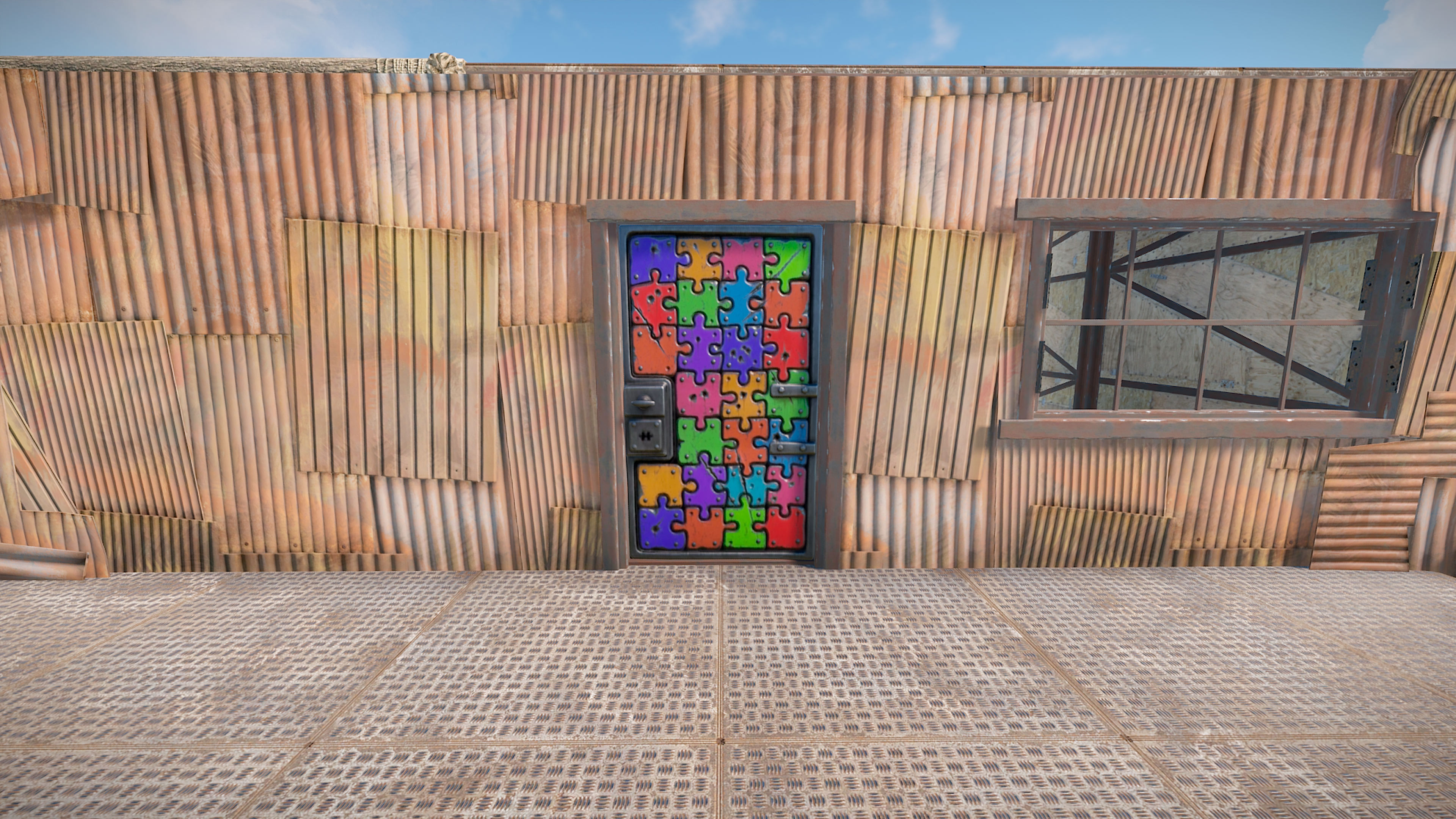 Puzzle Sheet Metal Door